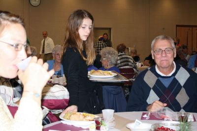 Senior Thanksgiving
Tri-Town seniors enjoyed another savory Thanksgiving dinner at the Old Rochester Regional Junior High School on Sunday, November 17. The annual event is a tradition 26 years strong that allows school staff and eighth-graders the chance to express their gratitude for area seniors and their support for the schools. Photos by Jean Perry
