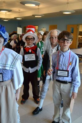 Seniors Appreciation at Center School
One of the highlights of the third-grade school year, students dressed up as famous Americans and treated senior citizens from the Council on Aging to a senior citizen appreciation breakfast the morning of June 6. The third-graders sang patriotic songs like the Star-Spangled Banner and My Country ‘Tis of Thee, dressed as the American figure of their choice. Photo by Jean Perry
