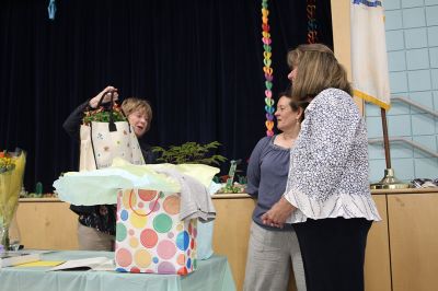 Sharon Hartley 
Set to retire after this academic year, Sharon Hartley was recognized by state and town officials, school administrators, teachers, school committee members and citizens for her many years serving on the Rochester, Old Rochester Regional and Joint school committees during a gathering held Monday afternoon at Rochester Memorial School. Photos by Mick Colageo
