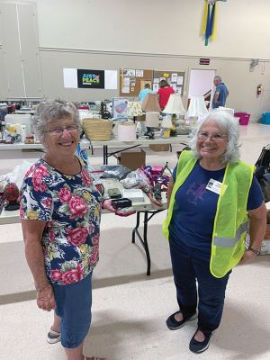 Mattapoisett Congregational Church
Pat Goss and Mary Jackson staff the Upscale Yard Sale at the Mattapoisett Congregational Church held on September 9. Photo by Jen Shepley
