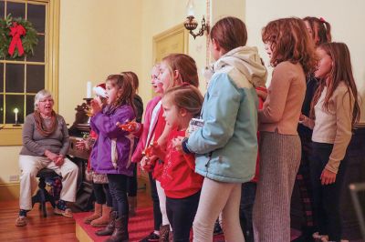 Tinkhamtown Chapel
Tinkhamtown Chapel in Mattapoisett was host to the annual Christmas Carol Sing-A-Long event on December 17, after which attendees enjoyed refreshments next door at the Sewing Circle building. Photos by Robert Price
