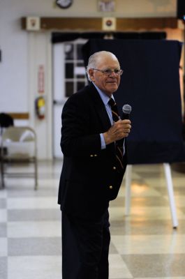 The Singing Trooper
Dan “The Singing Trooper” Clark and his wife, Mary, entertain attendees at Saturday’s Friends of Benjamin D. Cushing Veterans of Foreign Wars Post 2425 benefit recognizing members and the Ladies Auxiliary in Marion. Photos by Felix Perez. 
