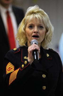 The Singing Trooper
Dan “The Singing Trooper” Clark and his wife, Mary, entertain attendees at Saturday’s Friends of Benjamin D. Cushing Veterans of Foreign Wars Post 2425 benefit recognizing members and the Ladies Auxiliary in Marion. Photos by Felix Perez. 
