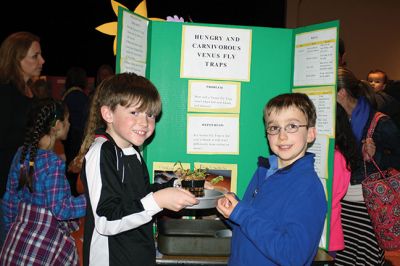 Sippican School Science Fair
Sippican School students presented their answers to the probing questions of life such as what’s in your snack foods and which helmet protects your melon the best during the April 6 annual Sippican School Science Fair. Photos by Jean Perry
