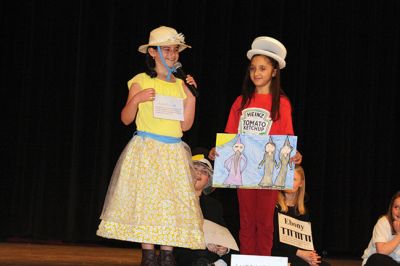 Vocabulary Day
Sippican School on April 16 celebrated its annual Vocabulary Day, with students dressed as their chosen vocabulary word and presenting its definition before the entire school at the all school meeting that afternoon. Photos by Jean Perry
