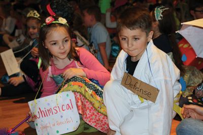 Vocabulary Day
Sippican School on April 16 celebrated its annual Vocabulary Day, with students dressed as their chosen vocabulary word and presenting its definition before the entire school at the all school meeting that afternoon. Photos by Jean Perry
