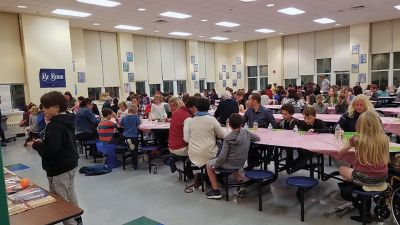 AnchOR Spaghetti Supper
AnchOR November 7, 2018 - "On Wednesday night, The Sippican School AnchOR program held its 2nd annual Spaghetti Supper on November 7, followed by family BINGO. The event attracted about 175 guests. Sippican staff, Police Chief John Garcia, V.A.S.E. members, and Superintendent Douglas White lent a hand, while the meal itself was prepared by cafeteria employees Janet Reynolds and Donna Blanchard. Photos by E.O. Bednarczyk
