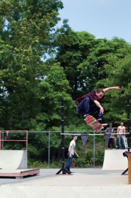 Skate Shredfest
A "Skate Shredfest" event, held on June 25, 2011 in Mattapoisett, raised money for skate park located behind the Mattapoisett Police Station. With several different categories in the competition, including "Best Trick Jam" and "High Ollie", local skaters had a chance to show off their tricks for a good cause. Photos by Felix Perez.
