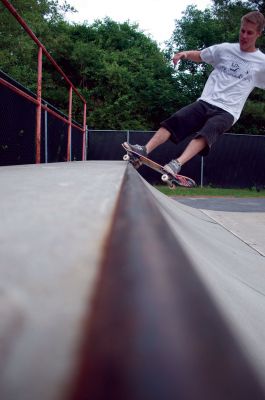 Skate Shredfest
A "Skate Shredfest" event, held on June 25, 2011 in Mattapoisett, raised money for skate park located behind the Mattapoisett Police Station. With several different categories in the competition, including "Best Trick Jam" and "High Ollie", local skaters had a chance to show off their tricks for a good cause. Photos by Felix Perez.
