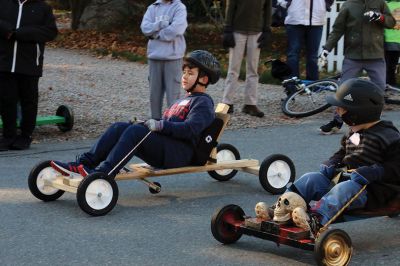 Soapbox Derby
November 2 was the day of Marion Cub Scout Pack 32’s Annual Soapbox Derby, only this time the pack was joined by Mattapoisett and Rochester Cub Scouts and members of the Saint Gabriel’s Church youth group. Photos by Sandra Frechette
