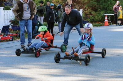 Soapbox Derby
November 2 was the day of Marion Cub Scout Pack 32’s Annual Soapbox Derby, only this time the pack was joined by Mattapoisett and Rochester Cub Scouts and members of the Saint Gabriel’s Church youth group. Photos by Sandra Frechette
