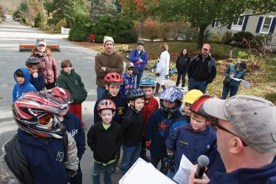 Soapbox Derby 
The Marion Cub Scouts Pack 32 Biennial Soapbox Derby rolled through Holmes Street in Marion on November 14, along with the annual food drive in partnership with the Marion Police and the First Congregational Church of Marion. Over 500 pounds of food were 
