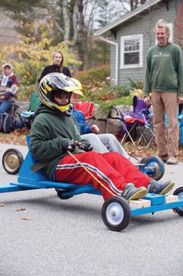 Soapbox Derby 
The Marion Cub Scouts Pack 32 Biennial Soapbox Derby rolled through Holmes Street in Marion on November 14, along with the annual food drive in partnership with the Marion Police and the First Congregational Church of Marion. Over 500 pounds of food were 
