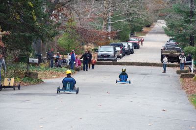 Soapbox Derby 
The Marion Cub Scouts Pack 32 Biennial Soapbox Derby rolled through Holmes Street in Marion on November 14, along with the annual food drive in partnership with the Marion Police and the First Congregational Church of Marion. Over 500 pounds of food were 
