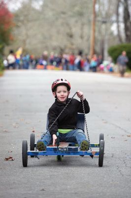 Soapbox Derby 
The Marion Cub Scouts Pack 32 Biennial Soapbox Derby rolled through Holmes Street in Marion on November 14, along with the annual food drive in partnership with the Marion Police and the First Congregational Church of Marion. Over 500 pounds of food were 
