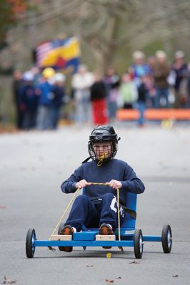 Soapbox Derby 
The Marion Cub Scouts Pack 32 Biennial Soapbox Derby rolled through Holmes Street in Marion on November 14, along with the annual food drive in partnership with the Marion Police and the First Congregational Church of Marion. Over 500 pounds of food were 
