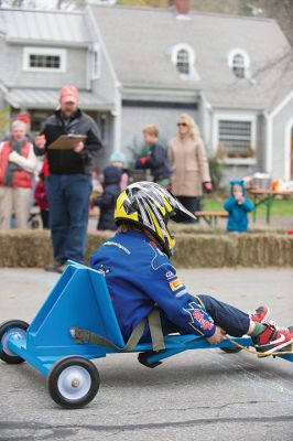 Soapbox Derby 
The Marion Cub Scouts Pack 32 Biennial Soapbox Derby rolled through Holmes Street in Marion on November 14, along with the annual food drive in partnership with the Marion Police and the First Congregational Church of Marion. Over 500 pounds of food were 
