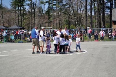 Tri-town Girl’s Softball League
Opening day for the Tri-town Girl’s Softball League was held by Marion Recreation at Washburn Park on Saturday. After a small parade all of the players for each team were introduced and afterwards the teams played games all afternoon. Photos by Kyle DeCicco-Carey 
