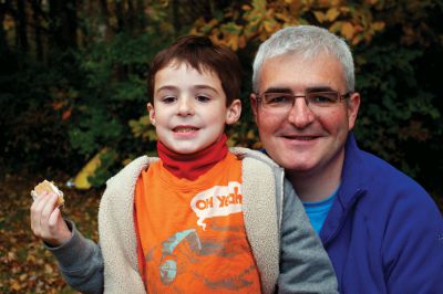 Salty Soiree
From left, Liam and Tom Waldon of Mattapoisett pose for a photo during the annual Salty Soiree on October 20, organized by the Mattapoisett Land Trust.  The pair have attended the Halloween celebration together every year as a father-son tradition.  Photo by Eric Tripoli.
