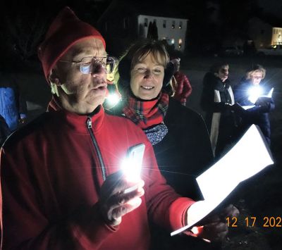 Caroling
On December 17, members of St. Gabriel's Episcopal Church in Marion went caroling. After warming up with hot cider and cookies, we walked along Joanne Drive, stopping to sing Christmas carols for many of the residents. We were greeted with smiles when people opened their front doors to hear us sing. Photos courtesy of Tanya Ambrosi
