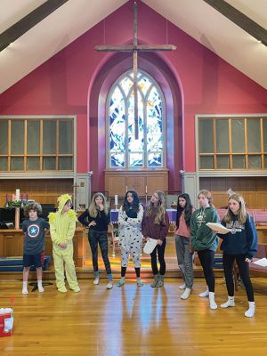 St. Gabriel’s Episcopal Church
Members of St. Gabriel’s Episcopal Church youth group rehearse for the Christmas pageant. They will be joined by younger members of the church and Tri-Town community to perform "A Charlie Brown Christmas" pageant at 5:00 pm Sunday, December 18, at St Gabriel’s Church in Marion. All are welcome to come and watch. Join Charlie Brown, Snoopy and his friends to find out about the real meaning of Christmas. There will be refreshments after the performance. Photos by Tanya Ambrosi
