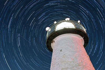 Star Trails
Wendy Levasseur of Rochester took this star-trail photo of Ned’s Point Lighthouse. It is a compilation of over 500 photos stacked together, showing the movement of the stars around the North Star.
