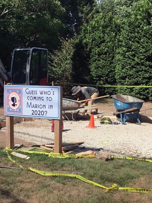 Foundation Prep
Foundation work has been moving along at Marion’s Bicentennial Park in preparation for the installation of the Elizabeth Taber memorial statue. Photo by Marilou Newell

