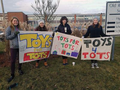 Stuff a Cruiser
ORR students partnered with the Marion, Mattapoisett, and Rochester Police on December 8, collecting toys donated to Toys for Tots during the annual Stuff a Cruiser event. Photos by Erin Bednarczyk
