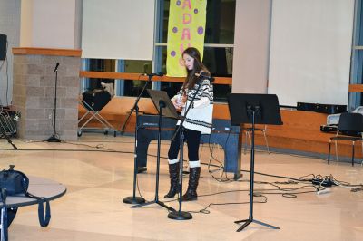 Suites and Sweets
There was some astounding talent at Old Rochester Regional on October 16 during its “Suites and Sweets” night, a coffeehouse-style event where students sang or played their musical instruments to the music of their choice. Guests munched on candy, cookies, and other sweets during the performances. Photos by Jean Perry
