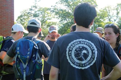 Stayin’ Alive 
Survival Week at ORR Junior High kicked off on the early morning of Sunday, June 17, as the 7th-graders boarded the busses for Western Massachusetts for a week of roughing it in the wild. And for this generation, that simply means no electronic devices and no Dunkin’ Donuts. Survival is now in its 46th year and still going strong. Some, like Survival leader Kevin “KT the Kilt Man” Thompson, have attended Survival since they were 7th-graders 30 years ago. Photos by Jean Perry
