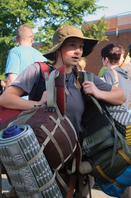 Stayin’ Alive 
Survival Week at ORR Junior High kicked off on the early morning of Sunday, June 17, as the 7th-graders boarded the busses for Western Massachusetts for a week of roughing it in the wild. And for this generation, that simply means no electronic devices and no Dunkin’ Donuts. Survival is now in its 46th year and still going strong. Some, like Survival leader Kevin “KT the Kilt Man” Thompson, have attended Survival since they were 7th-graders 30 years ago. Photos by Jean Perry
