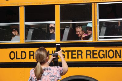 Stayin’ Alive 
Survival Week at ORR Junior High kicked off on the early morning of Sunday, June 17, as the 7th-graders boarded the busses for Western Massachusetts for a week of roughing it in the wild. And for this generation, that simply means no electronic devices and no Dunkin’ Donuts. Survival is now in its 46th year and still going strong. Some, like Survival leader Kevin “KT the Kilt Man” Thompson, have attended Survival since they were 7th-graders 30 years ago. Photos by Jean Perry

