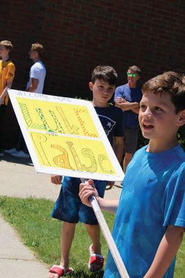 Survival Week 
Survival Week is as much a test of ORR seventh-grade students’ wilderness survival skills as it is a test of their parents’ ability to make the most of the week without their kids. On Sunday, June 9, parents, siblings, and family pets waited eagerly for their children’s arrival from Survival 2019. After a few big hugs, parents whisked their kids away to home and a hot shower. Photos by Jean Perry
