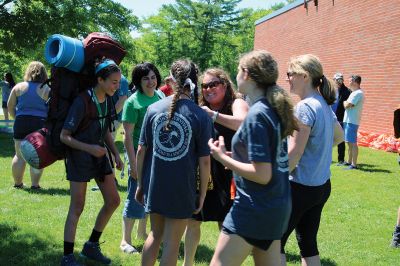 Survival Week 
Survival Week is as much a test of ORR seventh-grade students’ wilderness survival skills as it is a test of their parents’ ability to make the most of the week without their kids. On Sunday, June 9, parents, siblings, and family pets waited eagerly for their children’s arrival from Survival 2019. After a few big hugs, parents whisked their kids away to home and a hot shower. Photos by Jean Perry
