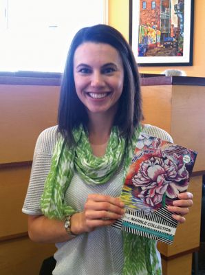 The Marble Collection
Deanna Elliot is the founder and executive director of The Marble Collection, a teen magazine for the arts. Here she is holding the winter 2014 edition, TMC’s tenth publication. Photo by Renae Reints. The works on this page appear in the current edition.
