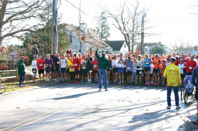 Turkey Trot
The first annual Marion Recreation Turkey Trot was held on Sunday, November 20, 2011. The winners were: Women's Division, Debe Griesbauer, 41, from Boston, with a running time of 19:19; and Men's Division, Taylor Washburn, 26, of Marion MA, with a running time of 16:42. Photo by Robert Chiarito.
