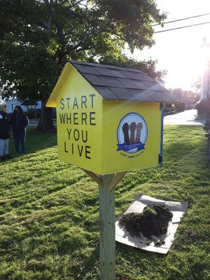 Goodnight Tri-Town
Tri-Town Against Racism unveiled the organization’s “Little Library” on 11/3 at Old Landing Wharf off of Front Street in Marion. This new opportunity to read books featuring stories about people of diverse color and backgrounds comes as Tri-Town Against Racism has launched “Goodnight Tri-Town.” The new reading program invites adults and students to volunteer to record themselves reading from a diverse picture book of their choice for bedtime listening by preschool and early elementary school-aged children. 
