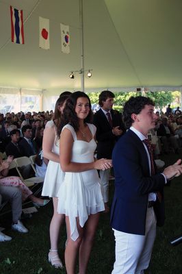Tabor Academy
Olympic gold medalist Colleen Coyne of the Class of 1989 gave the Commencement Address, as Tabor Academy held its graduation exercises on May 31 under a large, white tent open to the sea air coming off Sippican Harbor. Coyne, a member of the 1998 Team USA ice hockey team, spoke of her experience learning to balance personal success against society’s measure of success. Photos by Mick Colageo
