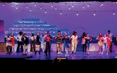 Mamma Mia! 
Tabor Academy's theater group practices for its upcoming production of Mamma Mia! Photo by Ryan Feeney

