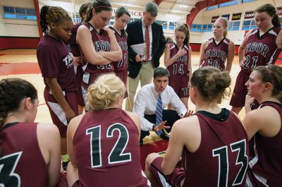 Tabor Academy Girls’ Varsity Basketball
On Saturday, December 12, the Tabor Academy Girls’ Varsity Basketball team hosted New Hampton.  A dominant performance on both offense and defense afforded the Lady Seawolves a 53-33 win.  Photo by Felix Perez.
