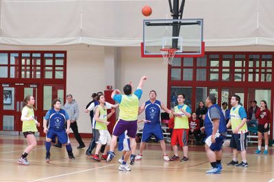 Tabor Academy Special Olympics Club 
The Tabor Academy Special Olympics Club kicked off an important new project, “The R-Word Campaign” on Sunday, February 14 with a special Valentine’s Day basketball tournament as part of the school’s Special Olympics Young Athletes Program. Students hope to change school culture for the better by raising awareness to extinguish the use of the R-word. Photos by Colin Veitch
