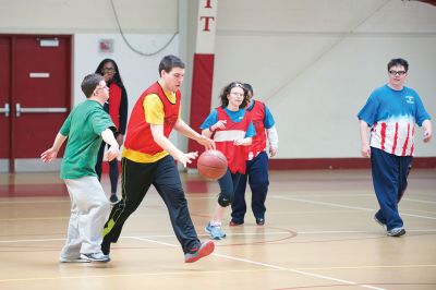 Tabor Academy Special Olympics Club 
The Tabor Academy Special Olympics Club kicked off an important new project, “The R-Word Campaign” on Sunday, February 14 with a special Valentine’s Day basketball tournament as part of the school’s Special Olympics Young Athletes Program. Students hope to change school culture for the better by raising awareness to extinguish the use of the R-word. Photos by Colin Veitch
