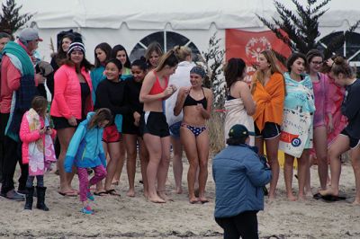 Tabor Academy Plunge
Tabor Academy students and faculty’ took the plunge’ on January 22 during the school’s first annual Polar Plunge to benefit Special Olympics, raising $12,300! Temps were in the 50s, but the water was a cool 45 degrees. Photos by Jean Perry
