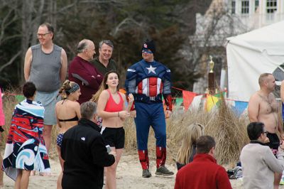 Tabor Academy Plunge
Tabor Academy students and faculty’ took the plunge’ on January 22 during the school’s first annual Polar Plunge to benefit Special Olympics, raising $12,300! Temps were in the 50s, but the water was a cool 45 degrees. Photos by Jean Perry
