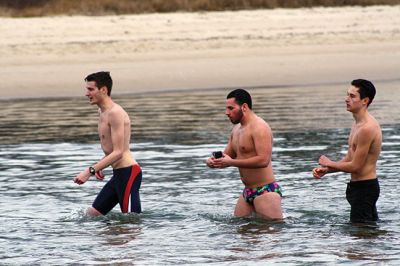 Tabor Academy Plunge
Tabor Academy students and faculty’ took the plunge’ on January 22 during the school’s first annual Polar Plunge to benefit Special Olympics, raising $12,300! Temps were in the 50s, but the water was a cool 45 degrees. Photos by Jean Perry
