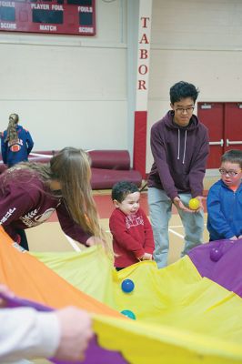 Special Olympics Young Athletes
Roughly 120 Tabor Academy students volunteered on January 10 to assist with the school’s first session of the Special Olympics Young Athletes™ program held at Tabor. The program offers children ages 3-7 with intellectual and developmental disabilities opportunities to engage in physical activities vital to mental and physical growth. Spearheaded by Math teacher Tim Cleary and Tabor senior Molly Bent, sessions continue January 17 to March 6 (no session February 7) at 2:00 pm at the Fish Center for Athletics 
