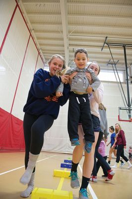 Special Olympics Young Athletes
Roughly 120 Tabor Academy students volunteered on January 10 to assist with the school’s first session of the Special Olympics Young Athletes™ program held at Tabor. The program offers children ages 3-7 with intellectual and developmental disabilities opportunities to engage in physical activities vital to mental and physical growth. Spearheaded by Math teacher Tim Cleary and Tabor senior Molly Bent, sessions continue January 17 to March 6 (no session February 7) at 2:00 pm at the Fish Center for Athletics 
