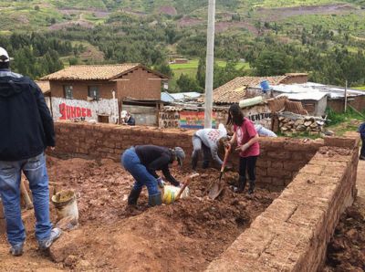 Tabor Students
Tabor students work on building a brick greenhouse for a family in Mikisiuno, Peru during a spring break service trip. Photos Courtesy of Anny Candelario
