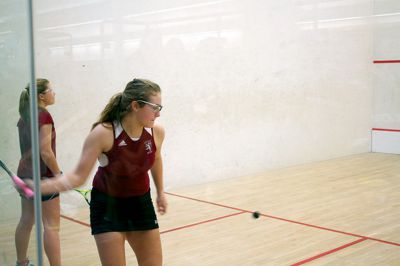 Squash at Tabor
On Saturday, January 4, 2013, Tabor Academy hosted Phillips Exeter Academy in a women’s junior varsity and varsity squash tournament.  The Tabor team, which has almost 40 players, had a 1-2 record going into Saturday’s competition.  Tabor has a long history with the sport; the original wooden courts can be still be found on the Marion campus. Photo by Eric Tripoli.
