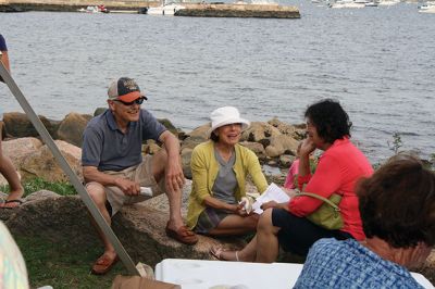 Local Flavor 
Tuesday evening was the Mattapoisett Women’s Club sponsored Taste of the Town, an annual event when local food purveyors fill the tent at Shipyard Park with the flavors and aromas of Mattapoisett’s lively restaurant scene. Photos by Jean Perry
